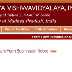 davv exam form mponline.